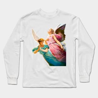 Sublime angels taking flight. Vintage colorful design Long Sleeve T-Shirt